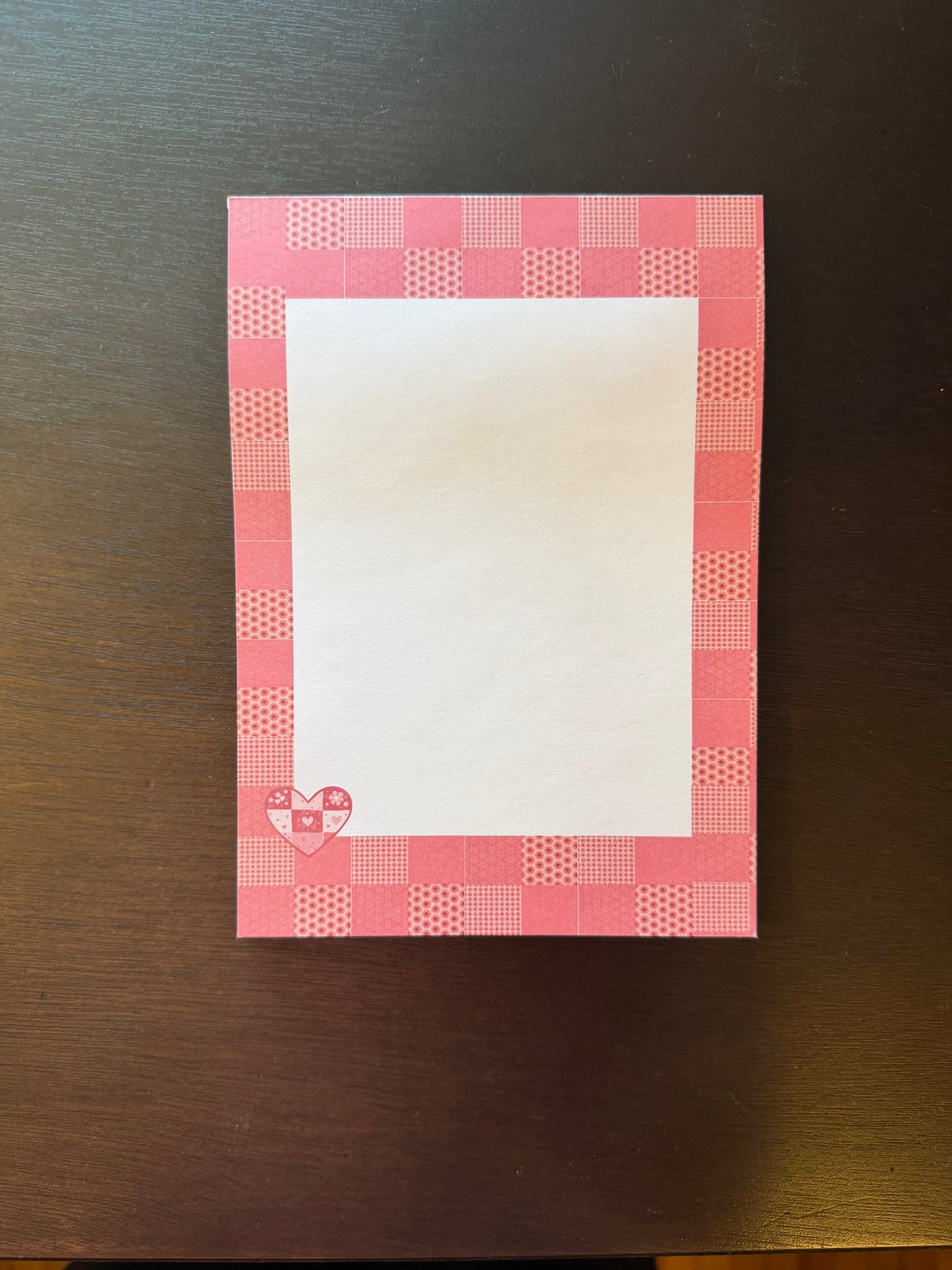 Pink Patchwork Notepad
