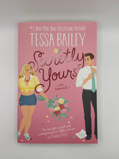 Secretly Yours- Tessa Bailey - Book Bundle- Romance/Contemporary (Bundled with bookish accessories)