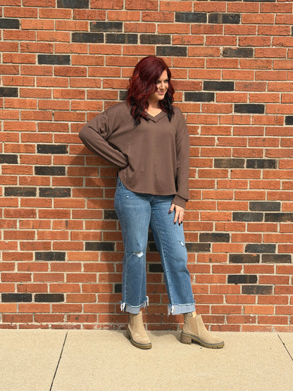 Chocolate Waffle Knit Sweater