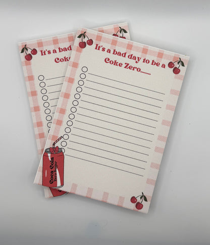 Bad Day to be a Coke Zero Notepad