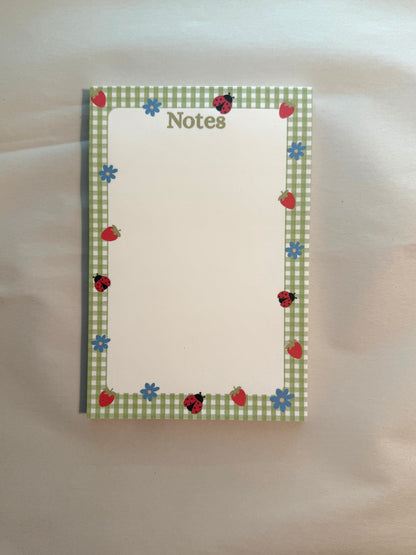 Ladybug Summer Notepad