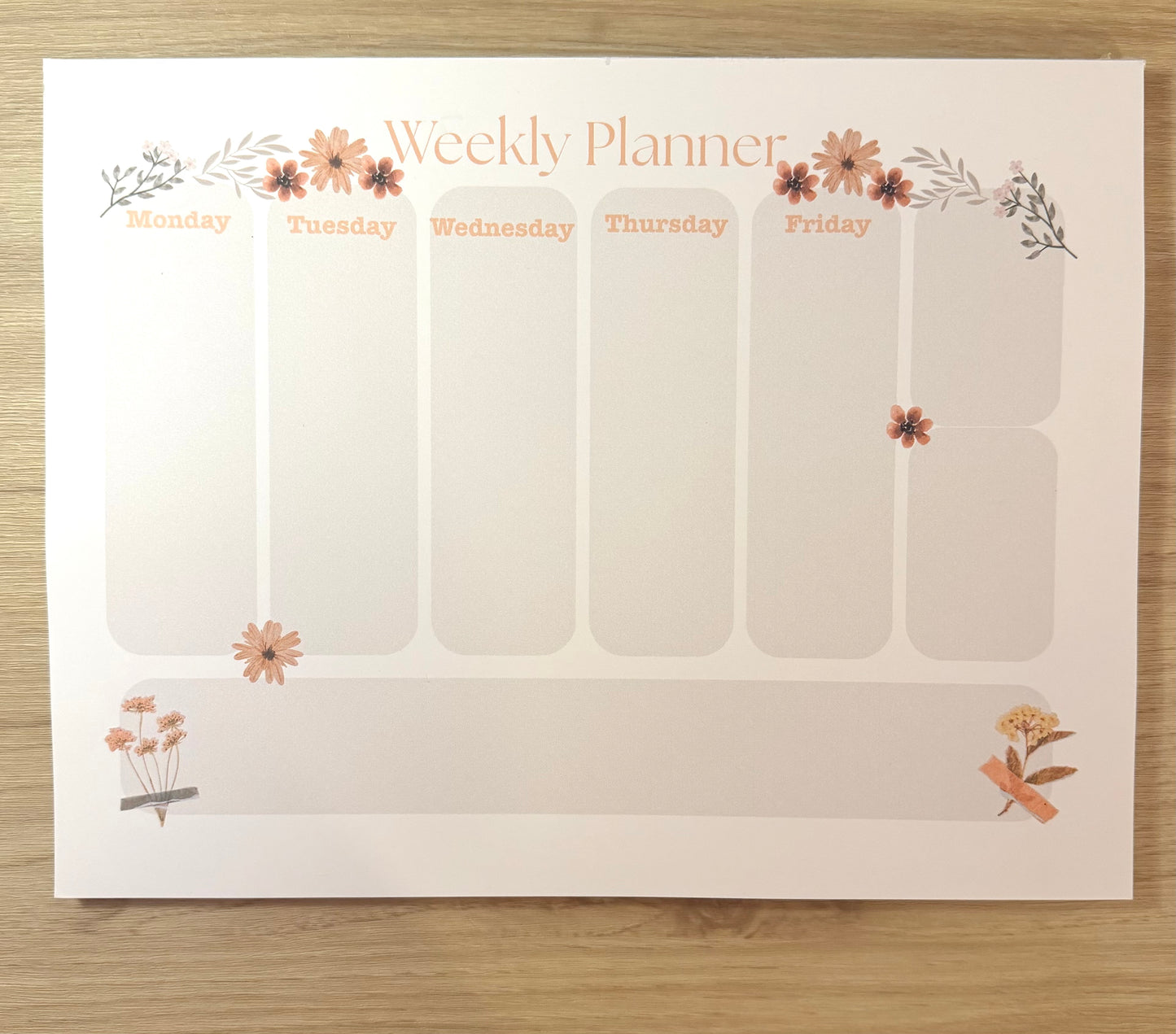 Vintage Floral Weekly Planner