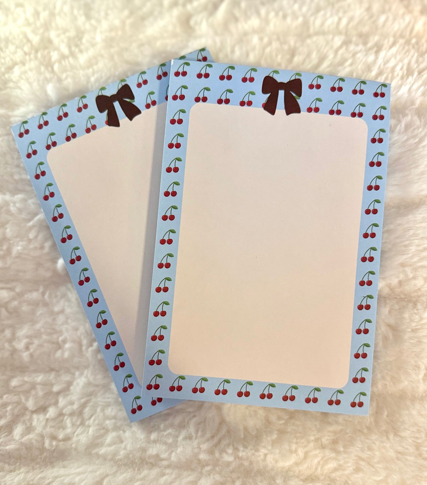 Cherry Bow Notepad
