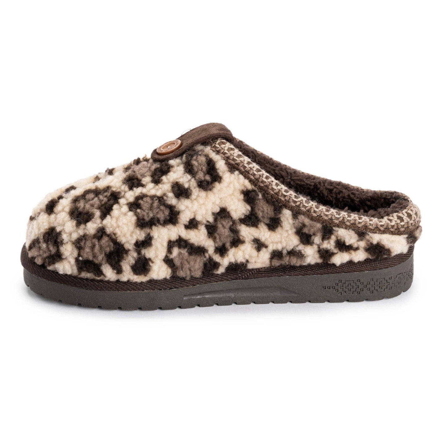 MUK LUKS Women's Francie Cozy Textured Clogs- Cream Leopard