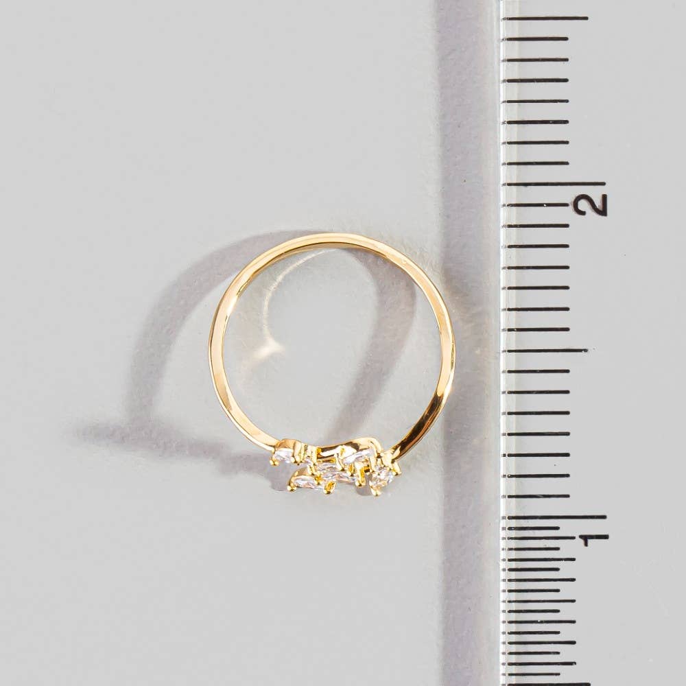 Gold Dipped Open Leaf Twist Ring