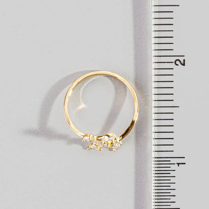 Gold Dipped Open Leaf Twist Ring