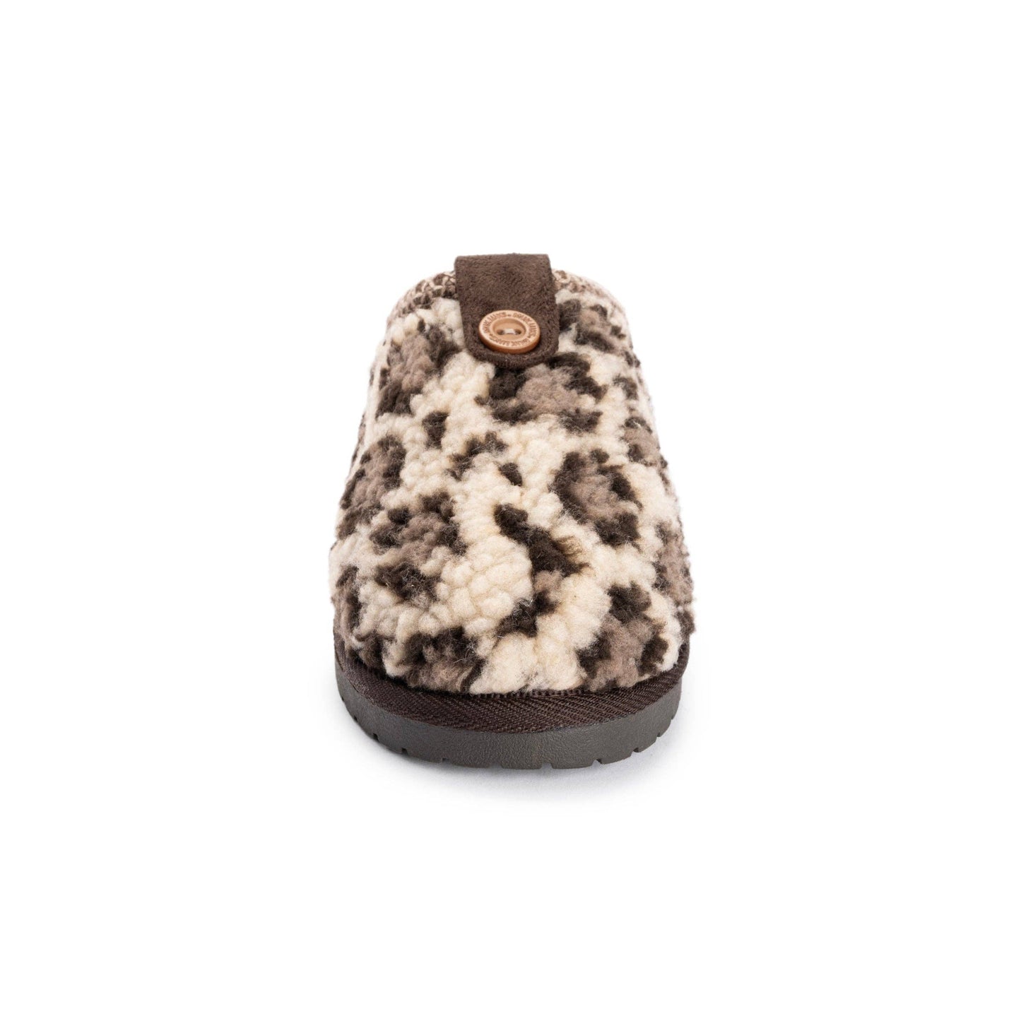MUK LUKS Women's Francie Cozy Textured Clogs- Cream Leopard