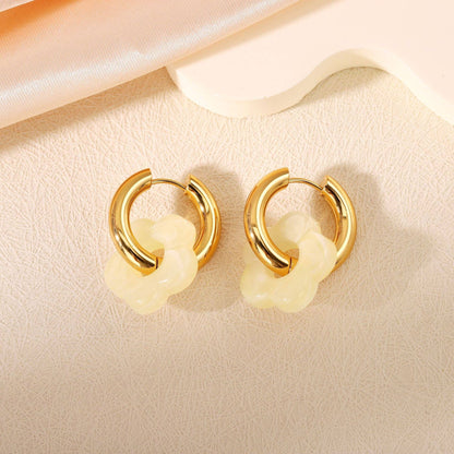 Floral Mini Hoops- Tarnish Free