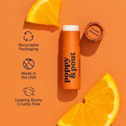 Orange Blossom Poppy & Pout Lip Balm