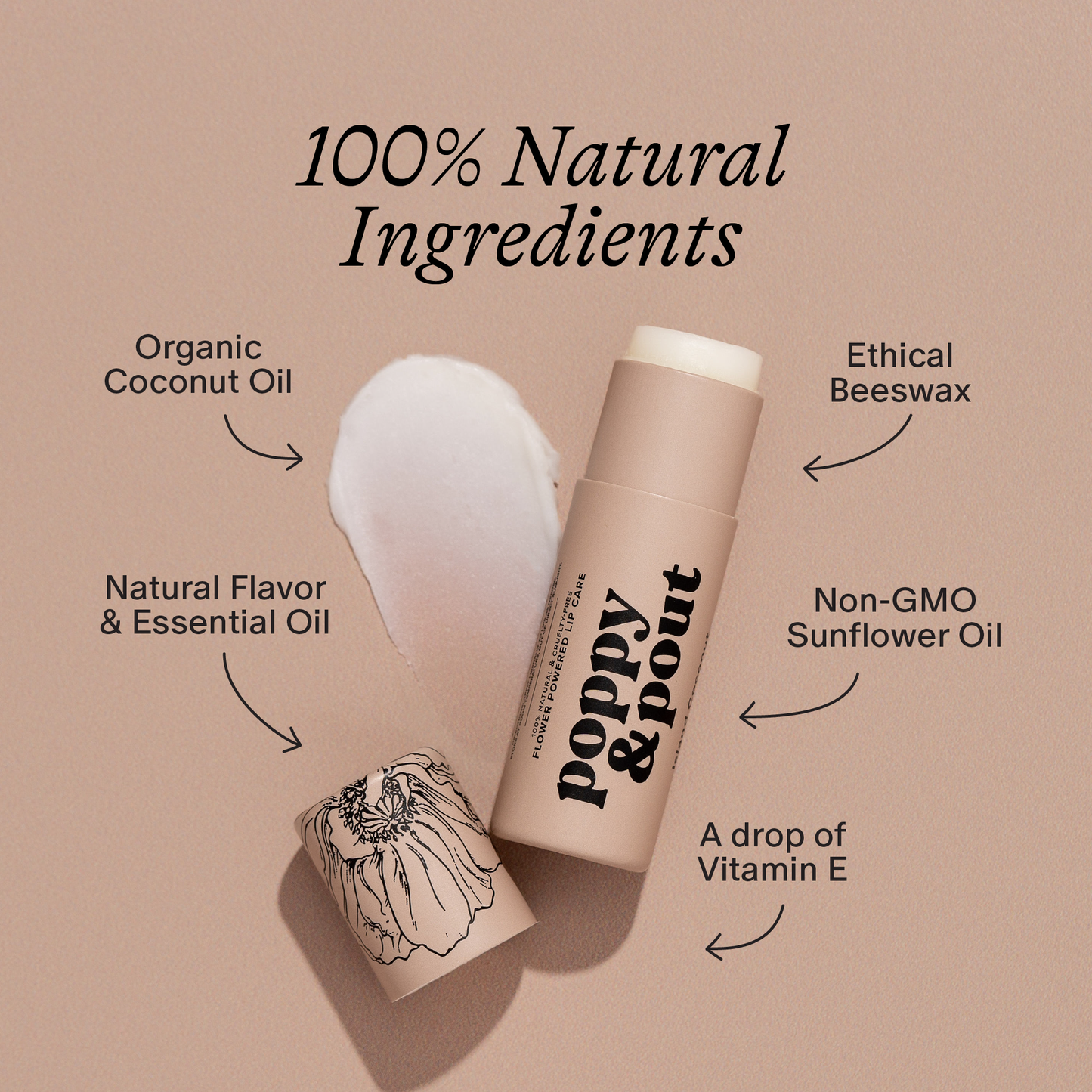 Island Coconut Poppy & Pout Lip Balm