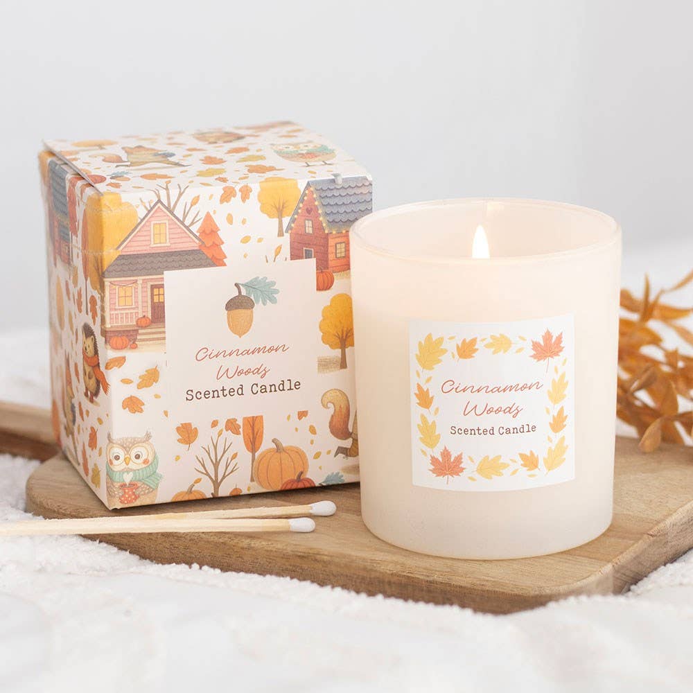Cinnamon Woods Scented Autumn Candle
