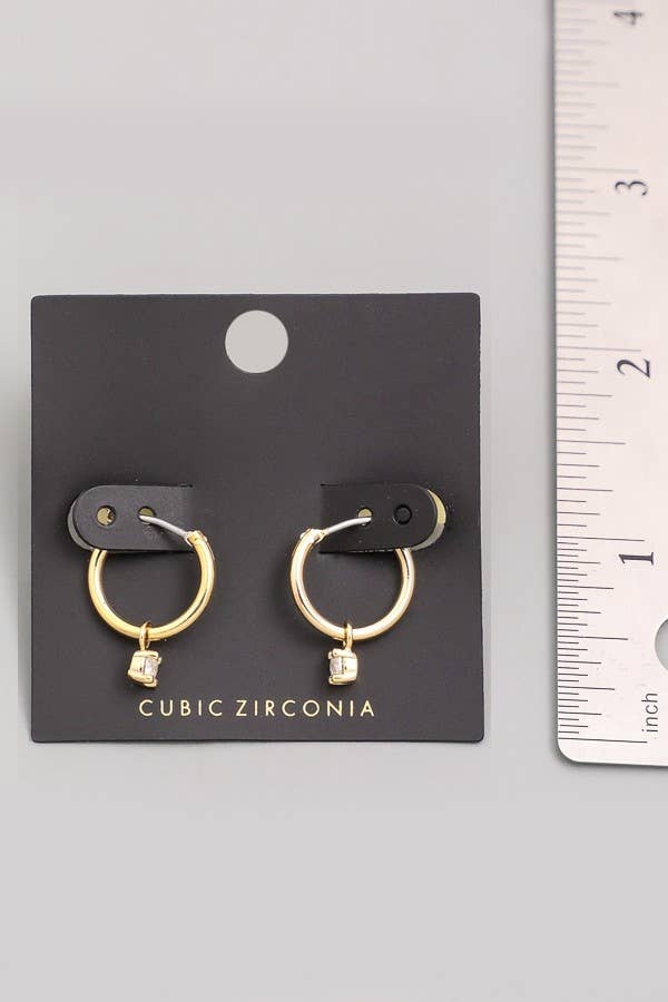 Mini Stud Hoop Earrings