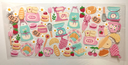 16oz Glass Cup with lid and straw (assorted designs)