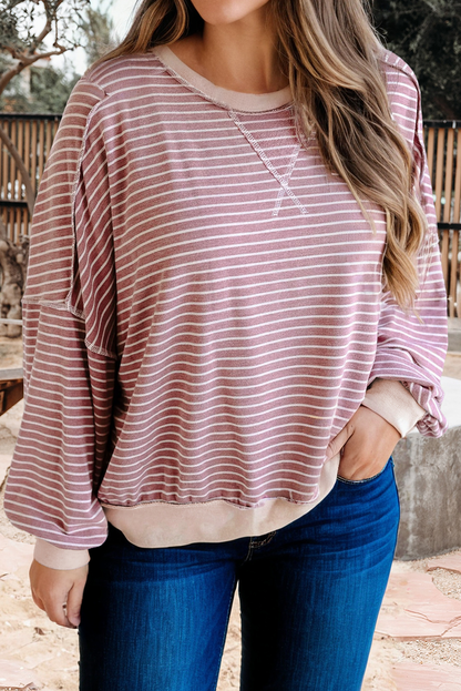 Pink Patch Striped Top