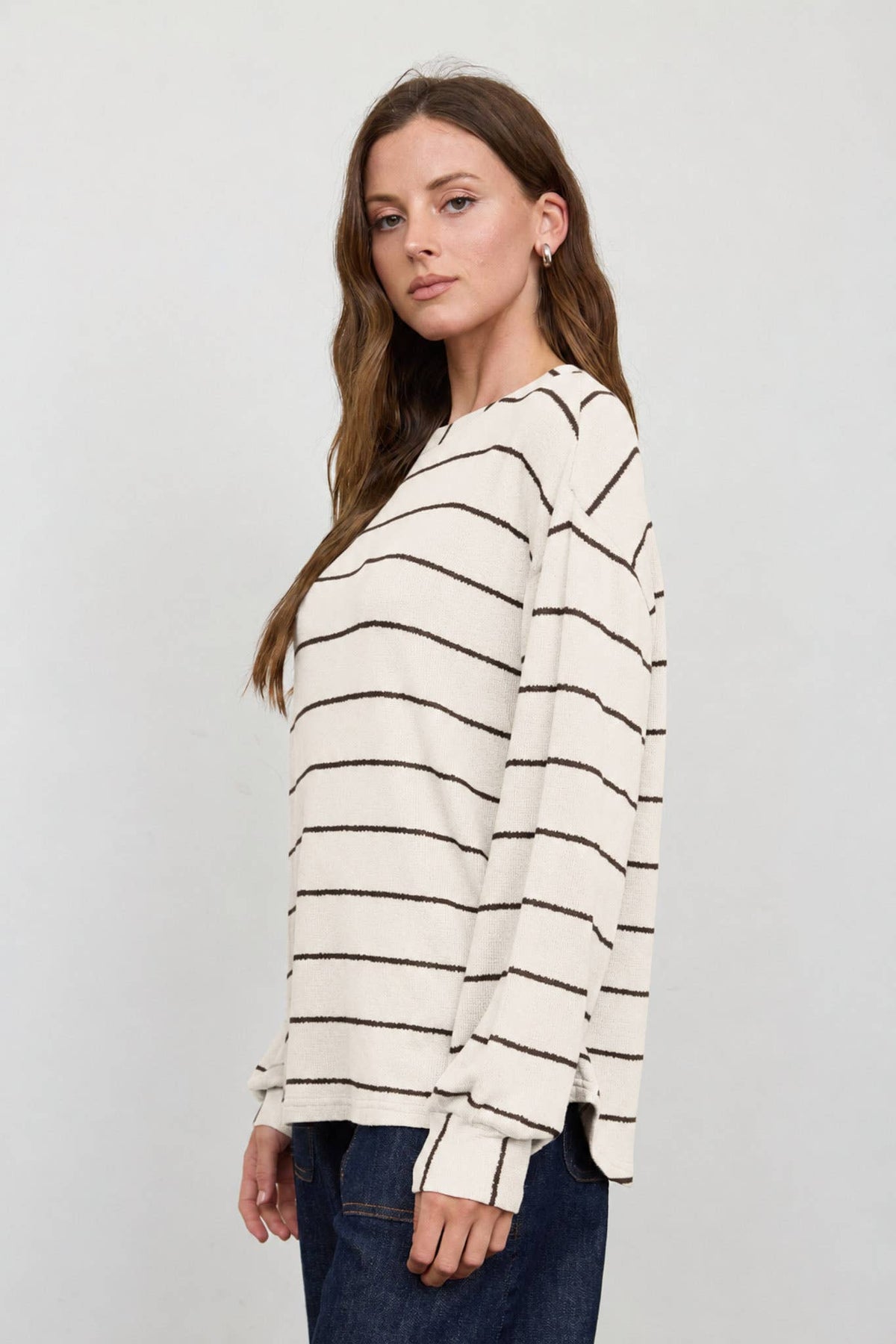 Poppy Cream Knit Striped Top