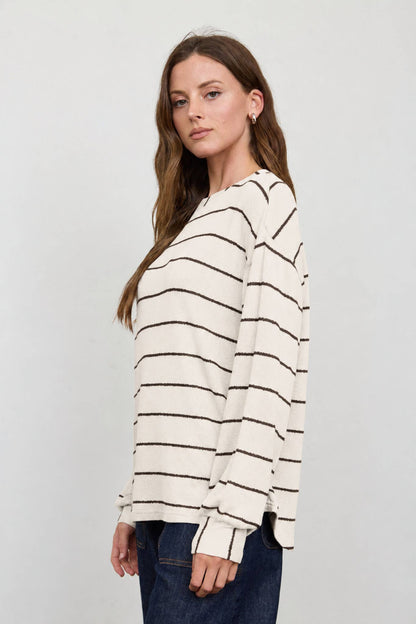 Poppy Cream Knit Striped Top