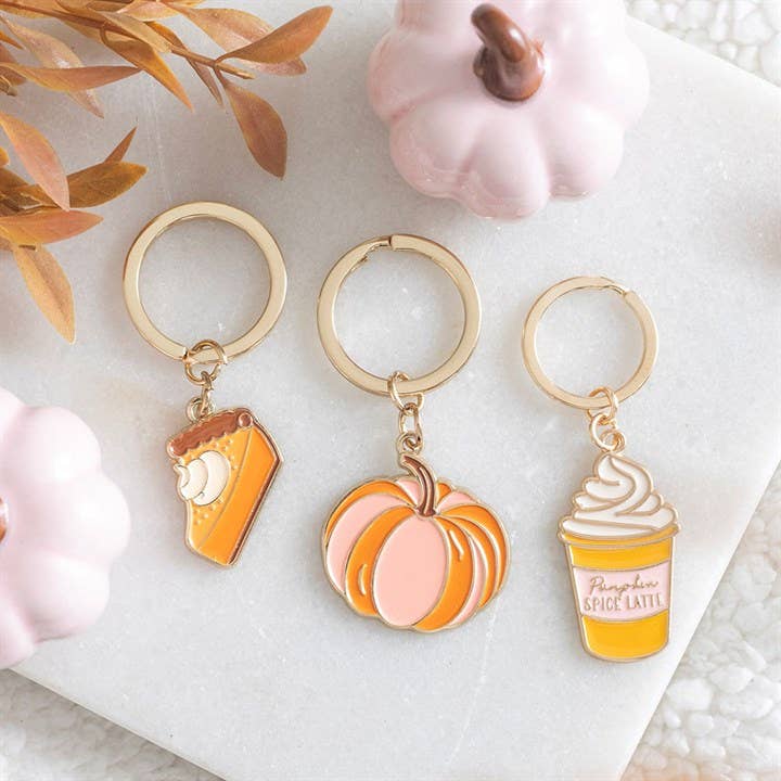 Pumpkin Spice Latte Autumn Keyring