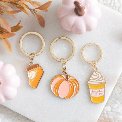 Pumpkin Spice Latte Autumn Keyring