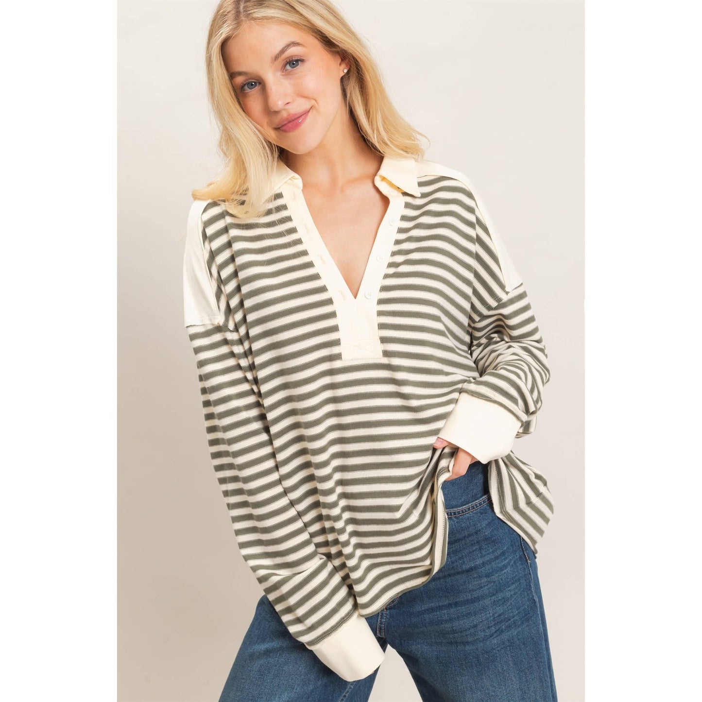 Chestnut Striped Top