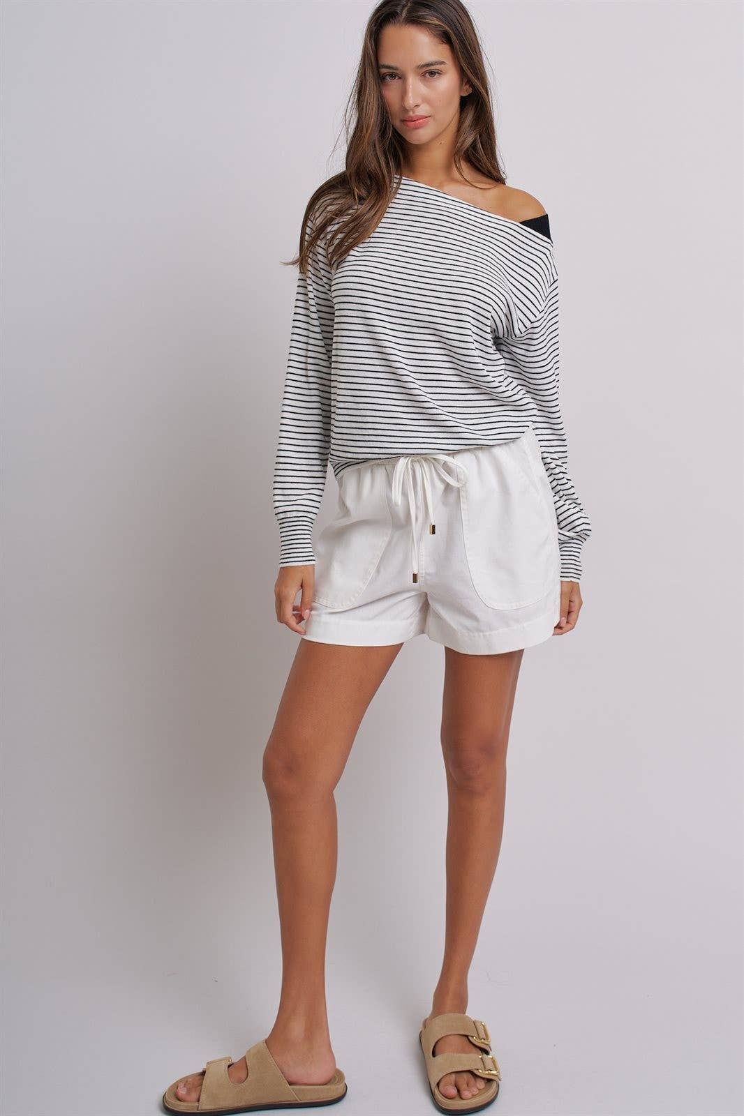 Off the Shoulder Striped Top