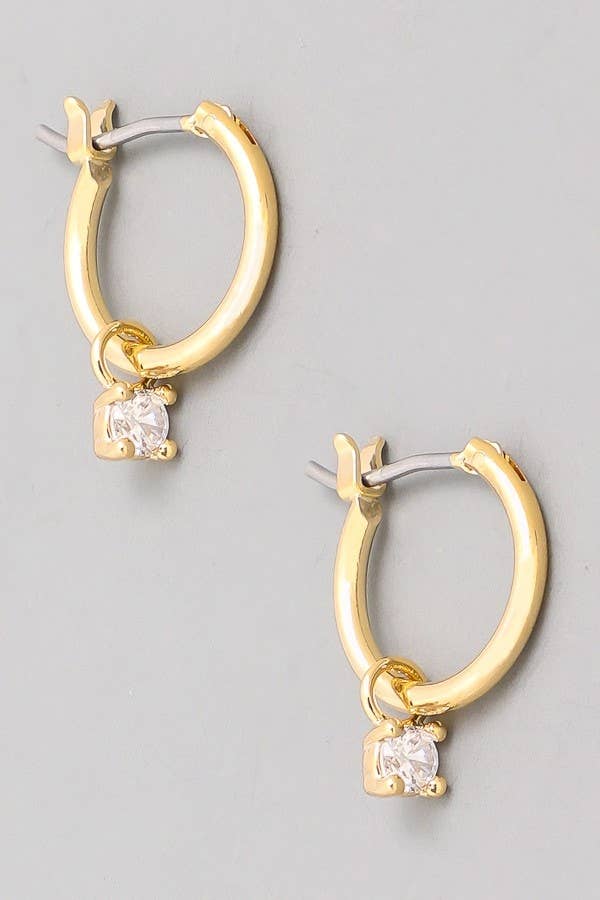 Mini Stud Hoop Earrings