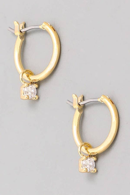 Mini Stud Hoop Earrings