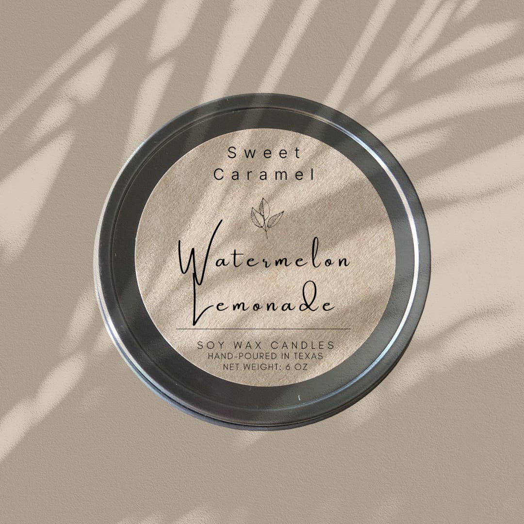Watermelon Lemonade Soy Candle - Tins 8 oz