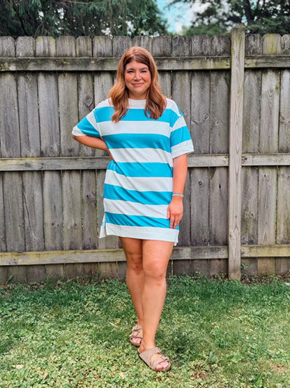 The Nautical Striped Tee Shirt Dress