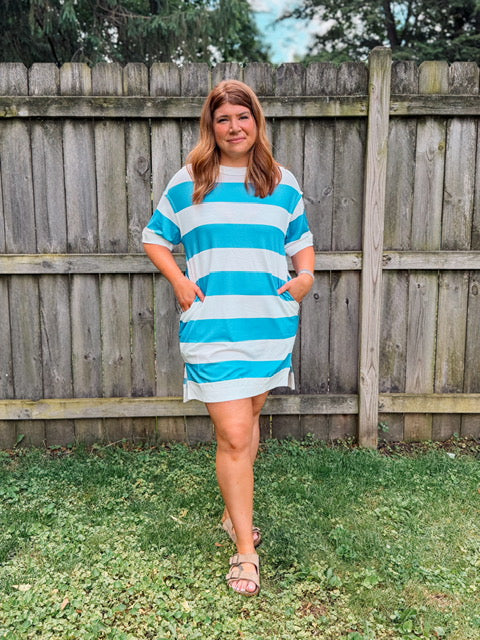 The Nautical Striped Tee Shirt Dress