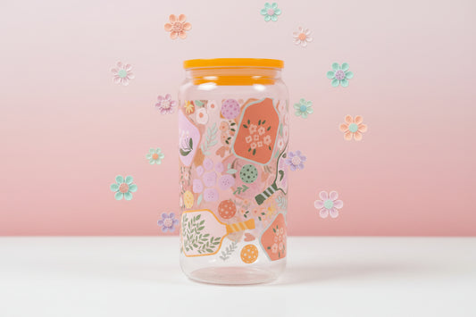 Pickleball Player 16oz Glass Cup